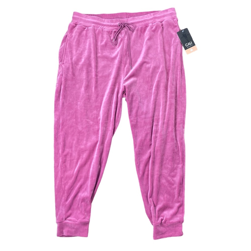 NWT CALI Sport pink velvet joggers size 3X